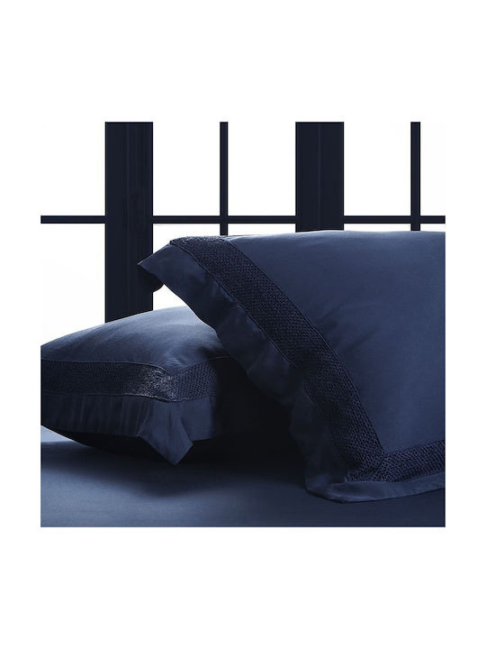 Hauz Bamboo Collection Oxford Monochrome Kissenbezüge 52x92+20+6x3 Blaue