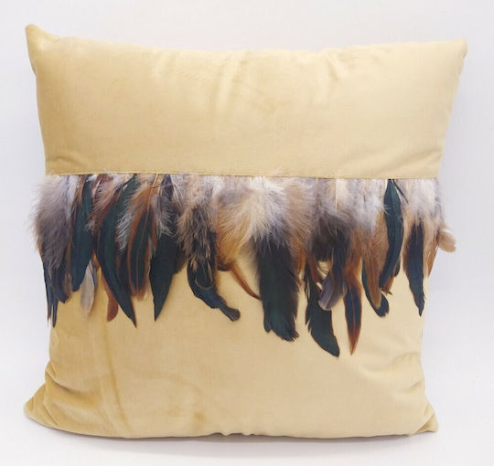 Samt Zierkissen Gold Flügel 45x45 Natural Home