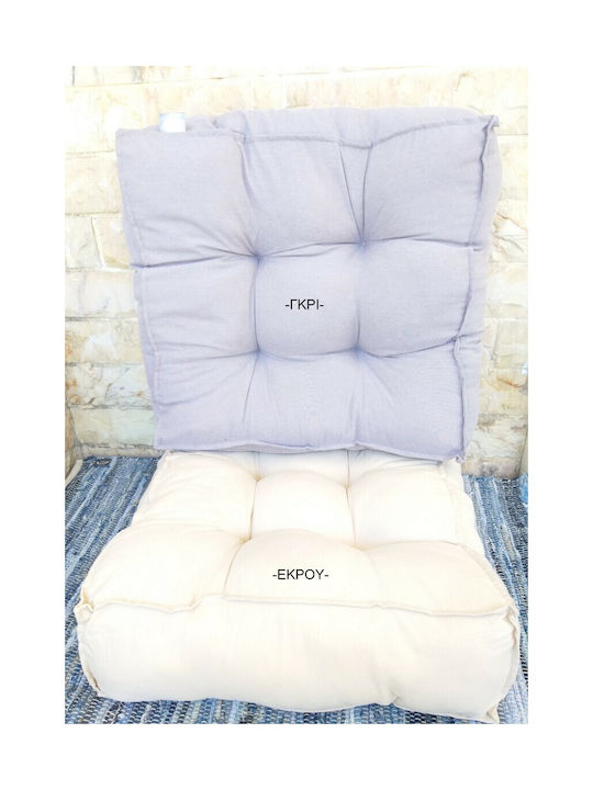 Μαξιλάρι Δαπέδου 60x60x20 Natural Home 35050 Γκρι
