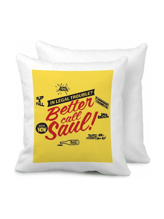 Better Call Saul Μαξιλάρι Καναπέ 40x40cm Περιέχεται Γέμισμα