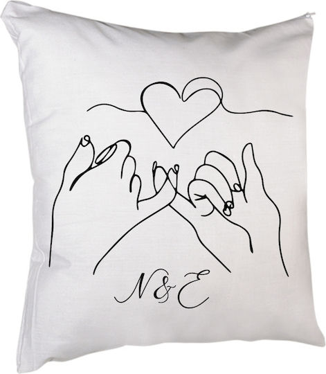 Bestsub Throw Pillow of Saint Valentine Hands 40 x 40 cm Filling