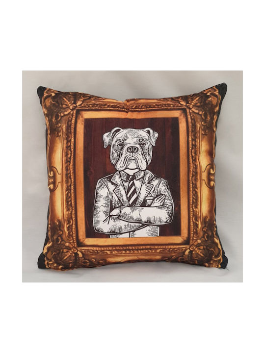 Velvet Pillow Case 45x45 Mr Bulldog 45x45