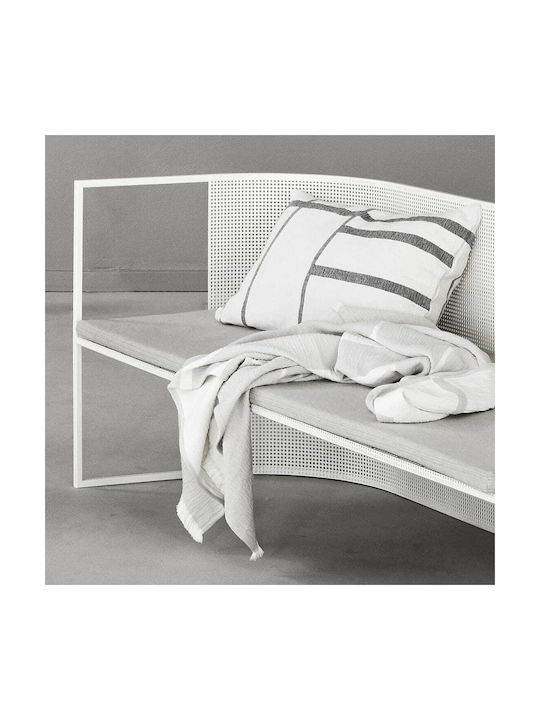 Κάλλυμα Μαξιλαριού Architecture W40xl60cm Εκρού Γκρι Βαμβακερό Kristina Dam Studio