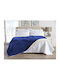 Double Velvet Blue Electric Sherpa Cozy Soft Carnation Blanket 220x240