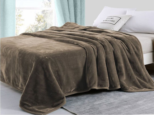 Κουβέρτα Γίγας Βελουτέ Μόκα Super Soft Γαρύφαλλο 260x240 Κουβέρτα Γίγας Βελουτέ Μόκα Super Soft Γαρύφαλλο 260x240