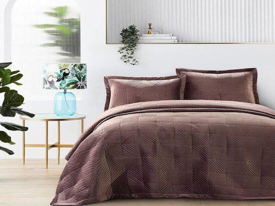 Tagesdecken Übergröße Rosa Luxury Velvet Nelke 220x240