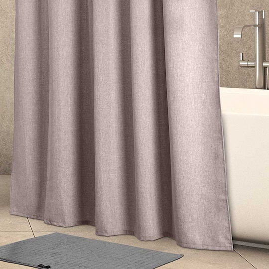 Κουρτίνα Μπάνιου Fieldcrest Linen-look 180cmx200cm Light Puce