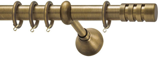 Curtain Pole Viometale Set See Through Ø25 Bronze 160cm Double Set by Rail 160 cm