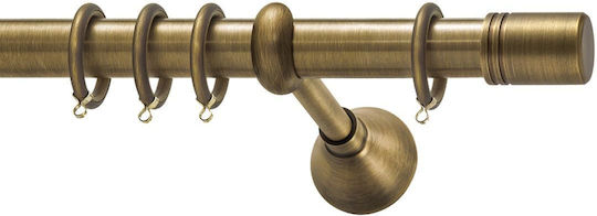 Curtain Pole Viometale Set Italia Φ25 Bronze 160cm Double Set by Rail 160 Cm