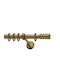 Curtain Pole Viometale Set See Through Ø25 Bronze 300cm Single Set 300 cm