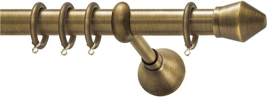 Curtain Pole Viometale Set America Φ25 Bronze 160cm Double Set by Rail 160 Cm