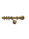 Curtain Pole Viometale Set Bahamas Φ25 Bronze 160cm Double Set by Rail 160 Cm