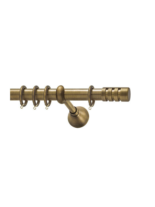 Vorhangstangen Viometale Set See Through Φ25 Bronze 200cm Doppelset mit der Eisenbahn