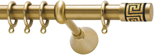 Curtain Pole Viometale Set Meandros Φ25 Matte Floor 160cm Double Set Rail 160 Cm
