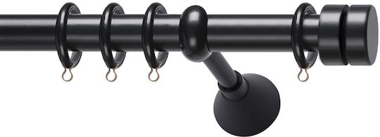 Curtain Pole Viometale Set Tokio Φ25 Black Matte 160cm Double Set by Rail 160 cm