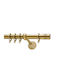Curtain Pole Viometale Set Bristol Ø25 Matte Gold 200cm Single Set 200 Cm