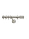 Curtain Pole Viometale Set Florida Φ25 Nickel Matt-riviere 160cm Double Set by Rail 160 cm