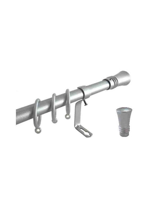 Extendable Curtain Pole Glass 1.20m-2.10m Matt ...