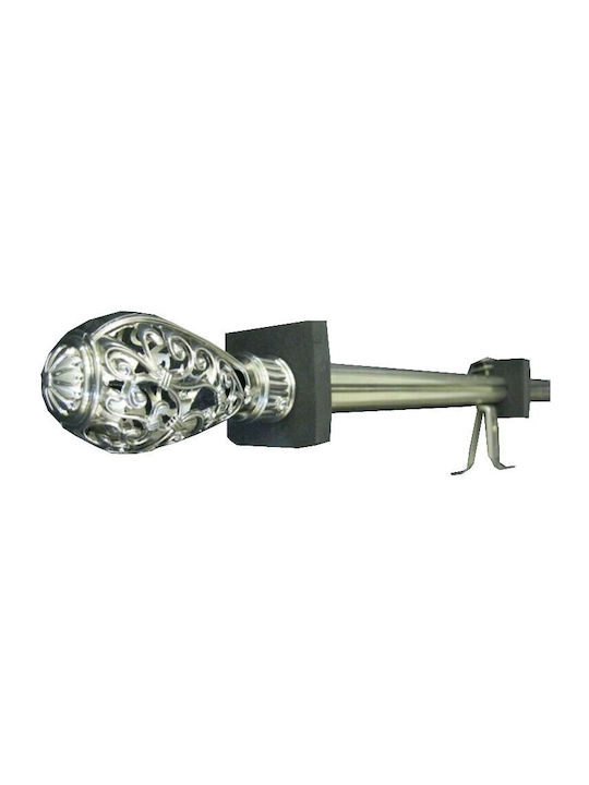 Bară Pliabilă Metalică Pentru Perdele Single 300-300cm Argintie 0200087