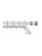 Metallic Curtain Pole Enis Monika White 160cm
