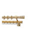 Enis Metallic Curtain Pole with Chain Paros Matte Finish 160cm Double Tube Diameter 20