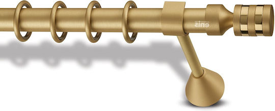 Vorhangstange Bronze Φ25 Enis Α2 Matt Gold 300cm Doppel Schiene