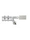 Enis Artemis Nickel Matte Chrome Metallic Curtain Pole 25mm Double Rail 160cm