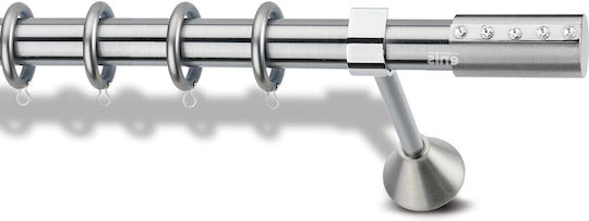 Metallic Curtain Pole Enis Itea Nickel Matte 160cm