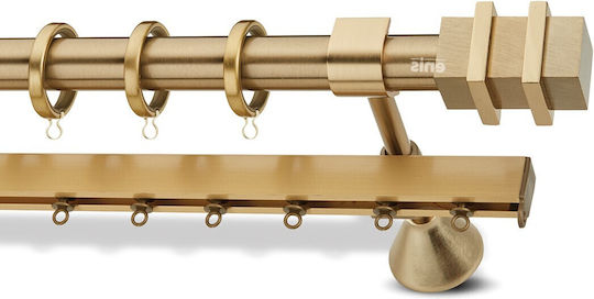Metallic Curtain Pole Enis Sparta Matte Finish 160cm Double Tube Diameter 20