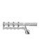 Metallic Curtain Pole Enis Ocean Nickel Matte 160cm Double Tube Diameter 20