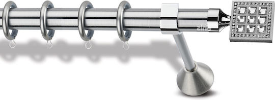 Metallic Curtain Pole Enis Apollo Nickel Matte 160cm