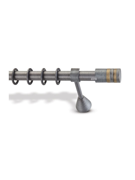 Metallic Curtain Pole 25 Enis A2 Industrial 300cm Double Rail