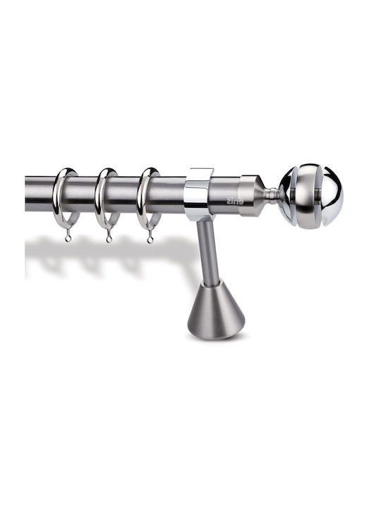 Metallic Curtain Pole F35 Enis Iris Matte Nickel 160cm