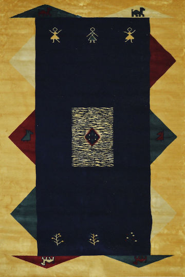 Χαλί Giseh 238/3 Blue-gold 140x200cm
