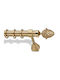 Metallic Curtain Pole F35 Enis Koukouna Matte Finish 240cm Double Rail