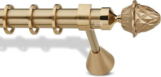 Metallic Curtain Pole F35 Enis Koukouna Matte Finish 240cm Double Rail