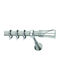 Enis by Domus Metallic Curtain Pole Chalki Double by Rail Φ25mm 160cm Matte Nickel