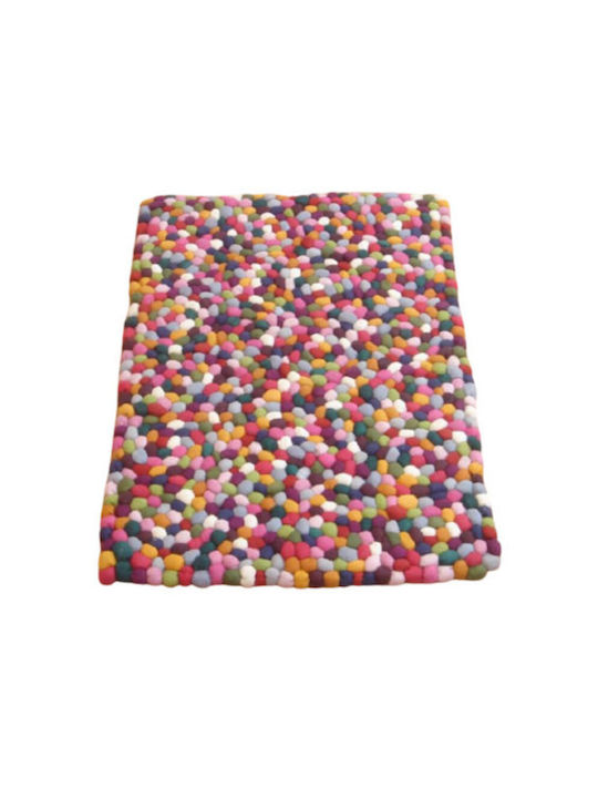 Jgs S.a Wool Living Room Multicolour Felt Pebbles Carpet-013 140x200cm