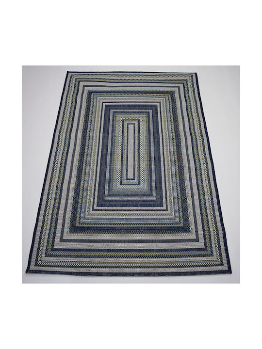 Wicker Rug 133x190 Aurela 607 Blue Eurofil
