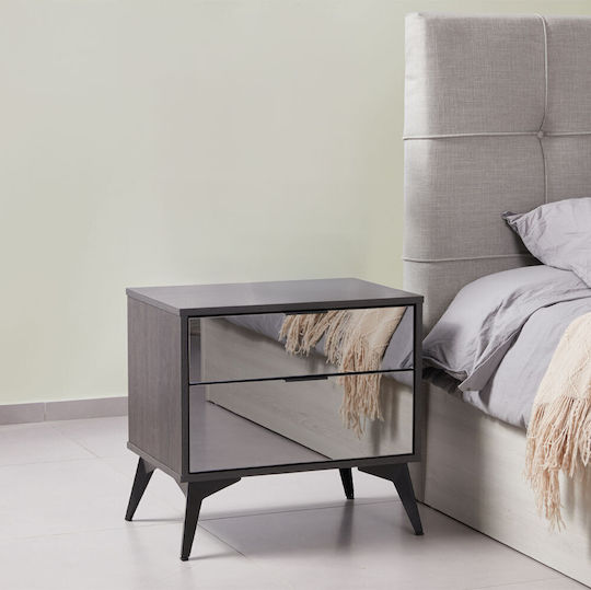 Комод Specchio Дървен Черен 58x39x55см