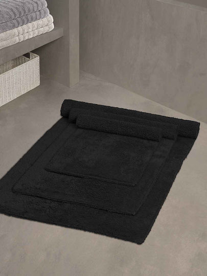 Fieldcrest Cotton Bath Mat Ultra Soft Black 69x122cm
