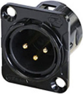 Rean Rc3mdl-b Chassis Plug Dtype 3-pin XLR Male Black