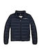 Essential Light Down Kids Casual Short Jacket Dark Night Navy
