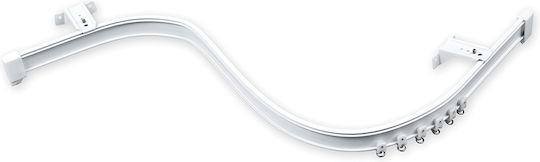 Anartisi Single Aluminum Curtain Track in White Color 180cm Rail-Bendable-180
