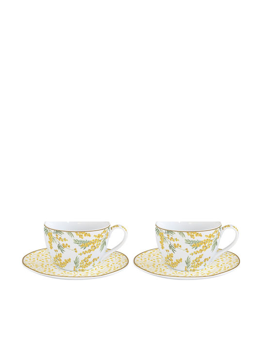 Marva Set Tassen Kaffee aus Porzellan Mehrfarbig 110ml 2Stück
