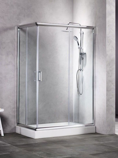 Sanitec As80140 Cabinet Asimetric De Duș Transparent 80x140x180cm