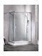 Sanitec As70120 Asymmetrische Duschkabine Klarglas 70x120x180cm