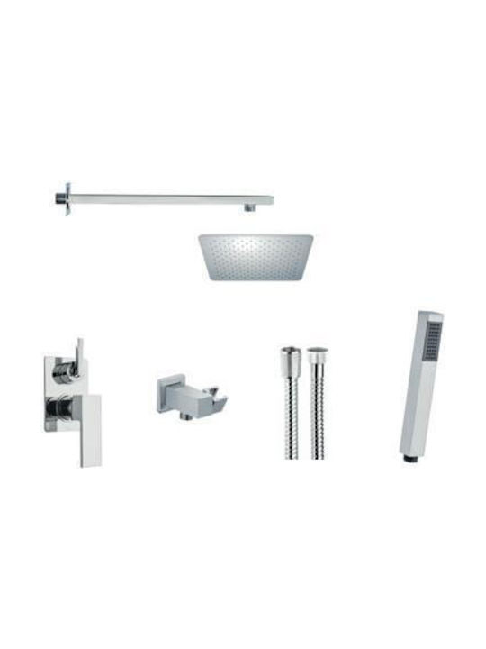 Paini Dax2 Made In Italy Built-In Set 2 Water Exits Handheld Ceiling Shower