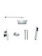 Paini Dax2 Made In Italy Built-In Set 2 Water Exits Handheld Ceiling Shower