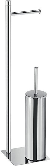 Кутия За Тоалетна Хартия И Четка Trilly Chrome Tr3213